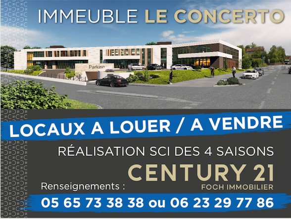 Bureaux Le Concerto de 172 à 690 m² Route d'Espalion à Onet-le-Château